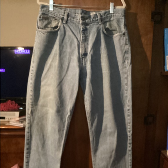 Men’s well worn Calvin Klein Light indigo Jeans. 36. X 30. - Picture 7 of 16